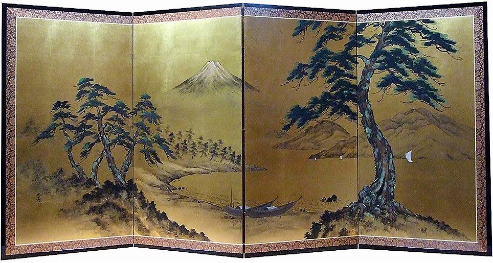 松富士山水-Mt.Fuji with Pine Trees-